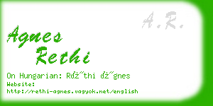 agnes rethi business card